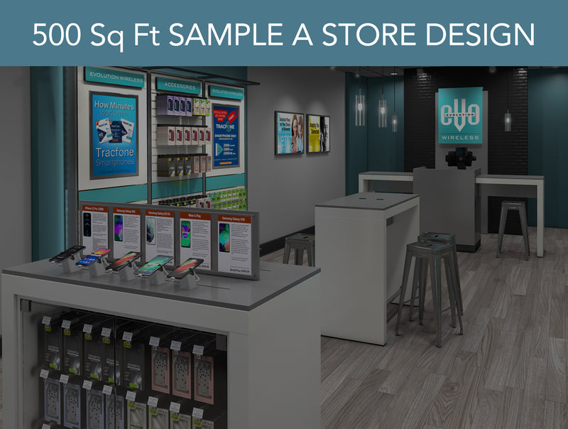 Wireless Store 500 Sq Ft Example A