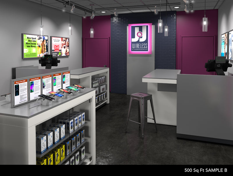 Wireless Store 500 Sq Ft Example B